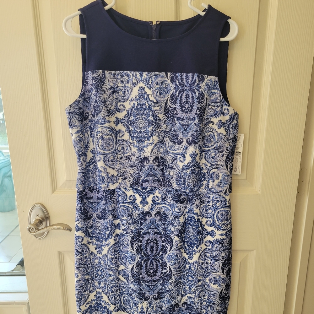 Antonio Melani Blue and White Dress